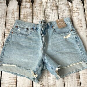 Madewell Relaxed Denim Shorts Womens  size 29 New NWT